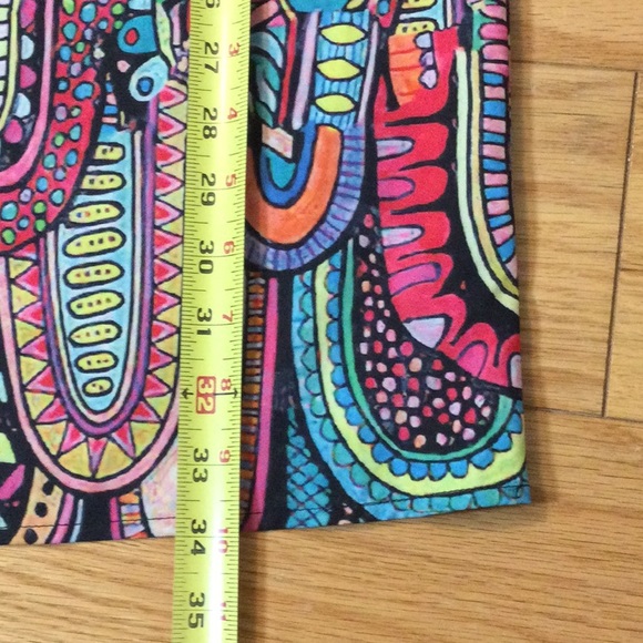 S Multi-colored whimsical dress with 3 tiered bell sleeves - Picture 13 of 14